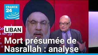 Larmée israélienne dit avoir tué Hassan Nasrallah le chef du Hezbollah  analyse • FRANCE 24 [upl. by Schilit]