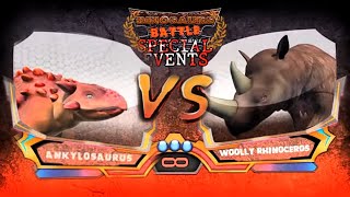 dinosaurus battle special events ankylosaurus vs woolly rhinoceros [upl. by Andras990]