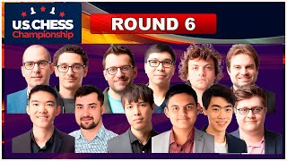 🔴 Round 6  US Championship 2023  Caruana Aronian Niemann So Dominguez Xiong Shankland [upl. by Gamber]