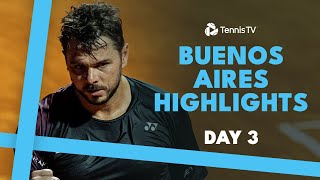 Wawrinka vs Jarry in THRILLER Cerundolo Etcheverry feature  Buenos Aires 2024 Highlights Day 3 [upl. by Atteuqnas]