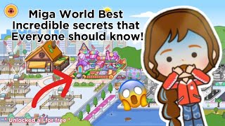 MIGA WORLD BEST INCREDIBLE SECRETS😱🤯 THAT YOU SHOULD KNOW🫣🤫🤔  Miga world Shine [upl. by Raleigh]