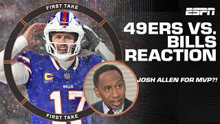 Josh Allen is the MVP RIGHT NOW 🔥 Stephen A reacts to his performance vs the 49ers  First Take [upl. by Clywd]