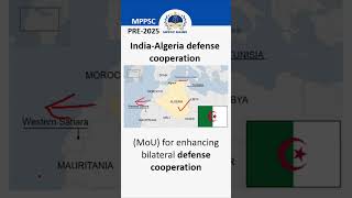 IndiaAlgeria Defense Pact shorts upsc geopolitics defencenews india algeria currentaffairs [upl. by Castra]