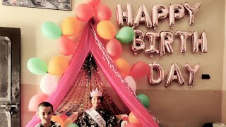 DIY birthday decorations at homecanopy style decorations for birthdaydiy birthday decoration ideas [upl. by Liva]