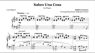 Sabes Una Cosa  Advanced Piano Cover  Rubén Fuentes [upl. by Oliy116]