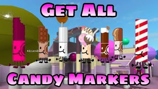 How to get all 🍬Candy🍬 Markers Candy land Area on Find the Markers Game Roblox [upl. by Drofwarc]