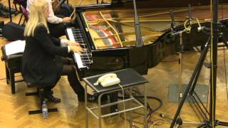 A glimpse of Valentina Lisitsa recording Rachmaninoff Piano Concerto No3 [upl. by Gillie723]