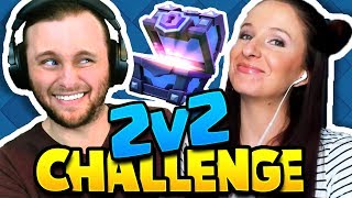 HUSBAND vs WIFE 2v2 CLASH ROYALE Silly Decks [upl. by Kentigera]