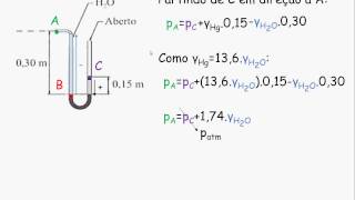 EXERCÍCIO  Bernoulli e Manometria 22 ago 2014 [upl. by Anis]