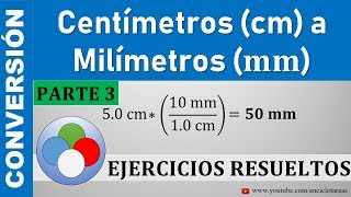 Conversión de Centímetros a Milímetros cm a mm Parte 3 [upl. by Aerdnaed185]