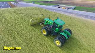 Degelman Dozer Blade Pushing Silage [upl. by Notsirb112]