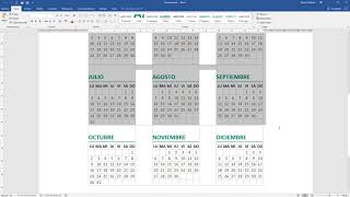 Como insertar un calendario en Word [upl. by Ariec]