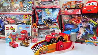 Disney Pixar Cars Toys Unboxing Review  Lightning McQueen Mechanic Shop and Launcher [upl. by Olivie]