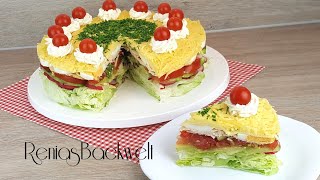 Partysalat Salattorte Schichtsalat Einfach amp Lecker [upl. by Tereve302]