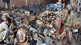 The Scale Recycling Scrap Electrical Motors Import Heavy Motor Dismantling Recover Pure Copper Wire [upl. by Niwled]