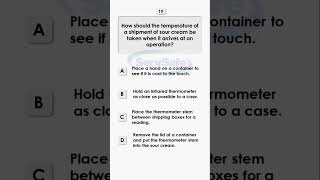 ServSafe Manager Practice Test 2024 Part 1 Questions 19 shorts [upl. by Barbara]