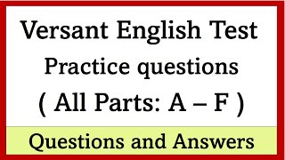 Versant English Test  Practice Test  All parts  Questions and answers [upl. by Htelimay]