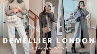 DEMELLIER LONDON HANDBAGS REVIEW  nano montreal mini alexandria amp mini verona ft SANDMARC [upl. by Tunk]