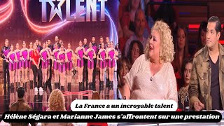 La France a un incroyable talent  Hélène Ségara et Marianne James saffrontent sur une prestation [upl. by Emsmus]