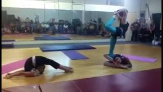 Contortion Trio performing in a yoga class [upl. by Chaves]