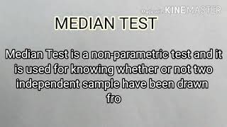 Median test with an example [upl. by Homerus]