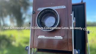 My Large Format Photography 2022 No 19 Test Schneider Symmar 360620 Convertible Lens [upl. by Gerstein156]