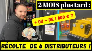 RÉCOLTE en DIRECT de 6 DISTRIBUTEURS  Manège Boissons Photomaton   DE 1000 € [upl. by Buller]