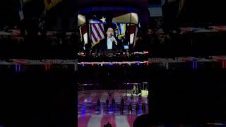 Carlton Moe singing the National Anthem at Madison Square Garden for the New York Rangers [upl. by Cello]