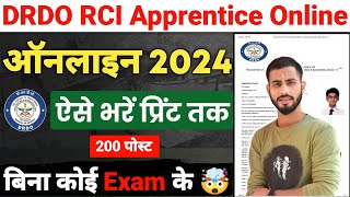 DRDO Apprentice 2024 how to apply ✅  DRDO RCI Apprentice Online 2024 [upl. by Aicatan78]