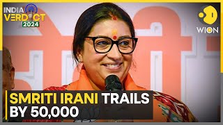 India Election Results  BJPs Smriti Irani trails by 50000 in Uttar Pradeshs Amethi  WION [upl. by Giacinta183]