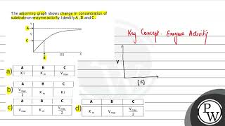 The adjoining graph shows change in concentration of substrate on enzyme activity I dentify \ [upl. by Ise]