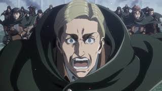 Scouts Final Charge  Erwins Death Levis Farewell  Attack on Titan Season 3 Dub  HD [upl. by Zinah]