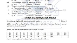 Business stats guess paper for class 12 commerce group 2024 [upl. by Iline661]