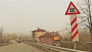 2 passaggi a livello Prasco AL direzione Genova passaggioalivello levelcrossing bahnübergang [upl. by Rehctelf]