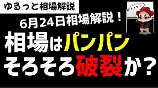 【6月24日のゆるっと相場解説】日経平均株価はかなり収束してきたのでそそろそろ発散するか？ズボラ株投資 [upl. by Chernow845]