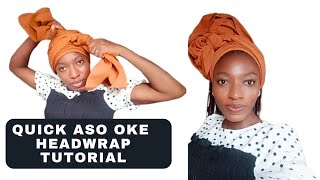 Quick amp Easy Aso oke Headwrap Tutorial  DoliveB [upl. by Nnaecarg]