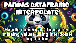 pandas interpolate missing data python  linear Imputation [upl. by Hahnert607]