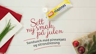 Sett ny smak på julen med Mills Majones  Sandwich med pinnekjøtt og sitrondressing [upl. by Brass]