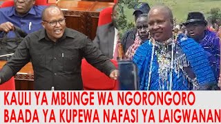 KAULI YA MBUNGE WA NGORONGORO BAADA YA KUPEWA UONGOZI WA MILA LAIGWANAN quotSITASALITI WANANCHIquot [upl. by Sirkin]