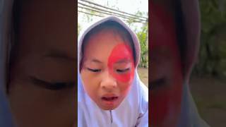 proses penghapusan tanda lahir yang muncul dimuka diy kreatif viral art craft [upl. by Sondra]