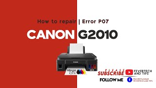 How to solve Canon G2010  P07 error  Tagalog [upl. by Lowenstern]