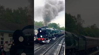 Eddystone leaving grosmont day 4 steam gala NYMR train britishrailways nymr eastcoastmainline [upl. by Aleunam]