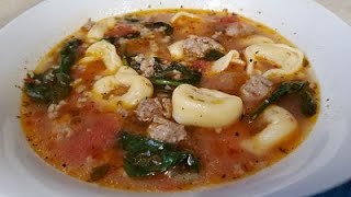 Easy Tortellini Soup With Italian Sausage [upl. by Amaso604]