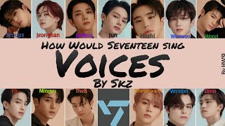 How Would Seventeen sing Voices By Skz Color coded lyrics  Line distribution [upl. by Sirej577]