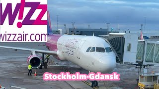 Wizzair Stockholm Arlanda airport  Gdansk airport Poland 🇵🇱 [upl. by Novyat]