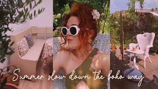 Summer Slow Down The Boho Way  Garden haircut amp Decorating [upl. by Garlan]