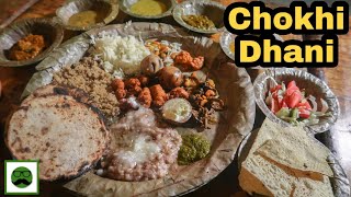 Famous Chokhi Dhani Thali in Jaipur  Best Indian Food [upl. by Ellekcim]