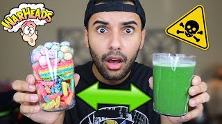 DRINKING THE SOUREST DRINK ON EARTH 20 Warhead Smoothie  Malic Acid CHALLENGE [upl. by Carce822]