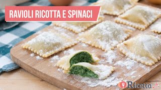 RAVIOLI RICOTTA E SPINACI facili facili  Ricettait [upl. by Tandy412]