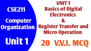 Unit 1  Computer Organization and Design  CSE211  LPU [upl. by Luann]